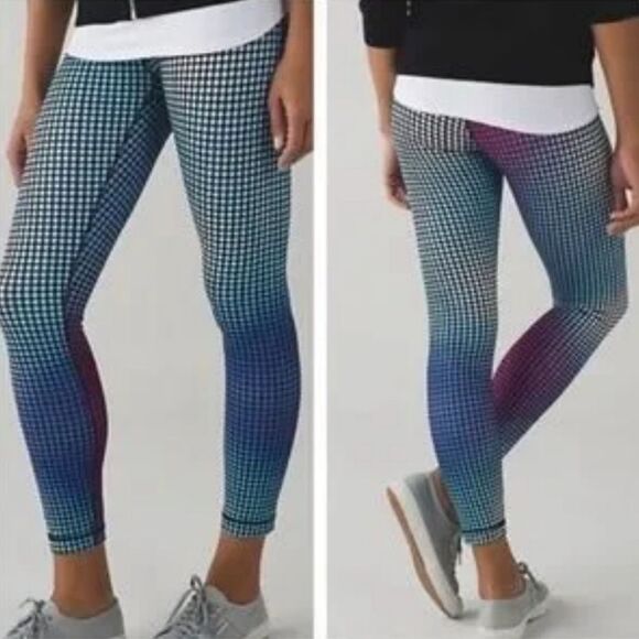 Lululemon Wunder Under Pant III *Full-On Luon in Cosmic Dot White Multi / Black - Picture 1 of 12